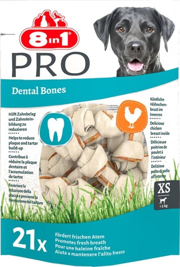 8in1 Delights Dental Tyggebein XS 4x21x12g 8in1 Delights Dental Tyggebein XS 4x21x12g