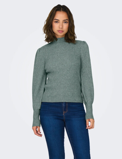ONLY Onlkatia L/S Highneck Pullover Knt Noos - Blue - S ONLY Onlkatia L/S Highneck Pullover Knt Noos - Blue - S