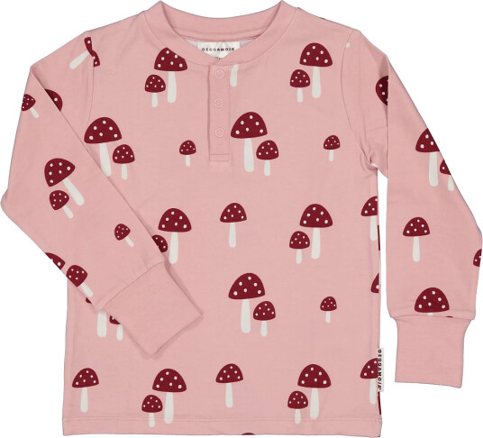 Geggamoja Bamboo Grandpa Sweater   Pink   74/80