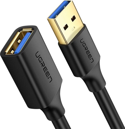 Ugreen USB-A 3.0 (hunn) til USB-A 3.0 (hann) forlengelseskabel, 1,5 m - svart