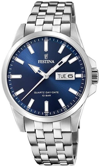 Festina Herreklokke F20357 3 Blå/Stål Ø41 mm Festina Herreklokke F20357 3 Blå/Stål Ø41 mm