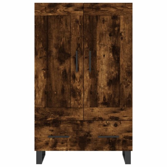 vidaXL Highboard røkt eik 69,5x31x115 cm konstruert tre