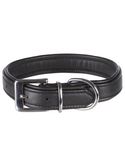 Trixie Active Comfort collar leather L: 4754 cm/35 mm black