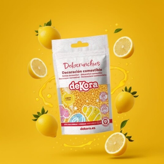 Sitronstrøssel Dekocrunchies Fra Dekora 100g Sitronstrøssel Dekocrunchies Fra Dekora 100g