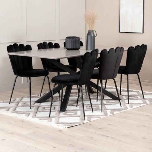 Spisegruppe Venture Home Piata med 6 Limhamn Light Stoler