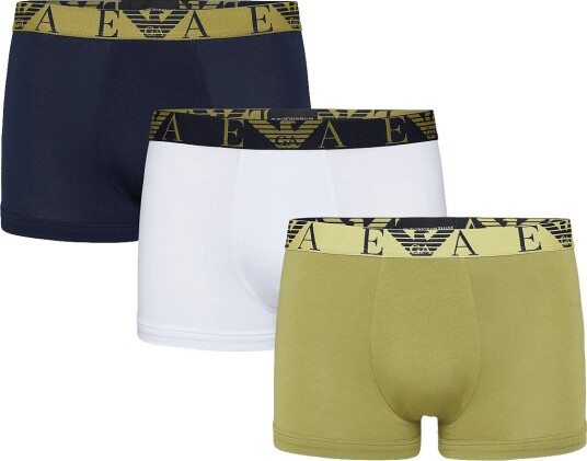 Emporio Armani 3 Pack Bottom BLU/MOSS/WHITE L Emporio Armani 3 Pack Bottom BLU/MOSS/WHITE L