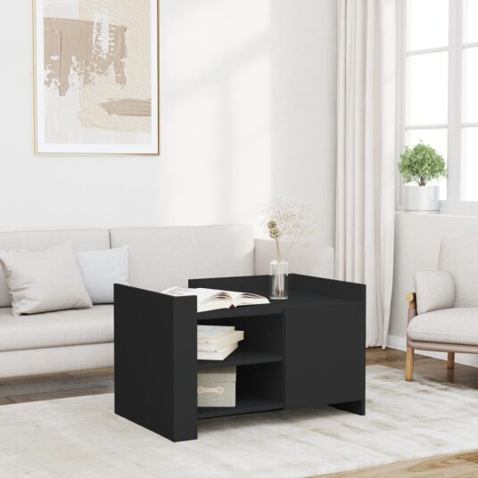 Salongbord svart 80x50x50 cm konstruert tre 848354 Salongbord svart 80x50x50 cm konstruert tre 848354