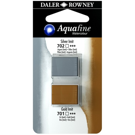 Aquafine Aquarelle Half pan Duo Silver Imit/Gold Imit