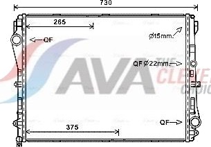 AVA COOLING SYSTEMS MS2667 Radiator motorkjøling AVA COOLING SYSTEMS MS2667 Radiator motorkjøling