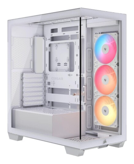 Corsair 3500X ARGB Miditower Kabinett Hvit med Herdet Glass