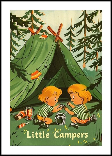 Little Campers Vintage Magazine Poster Plakat / 40x50cm
