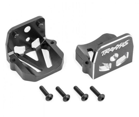Traxxas 7760 Motor Mounts Front & Rear Set Alu Gray X-Maxx XRT