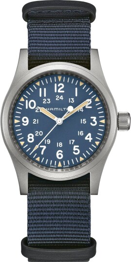 Hamilton Herreklokke H69439940 Khaki Field Blå/Tekstil Ø38 mm Hamilton Herreklokke H69439940 Khaki Field Blå/Tekstil Ø38 mm