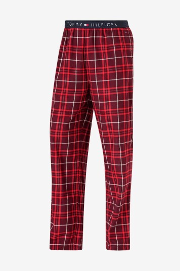 Tommy Hilfiger Pysjbukser Flannel PJ Pant Waistband Rød