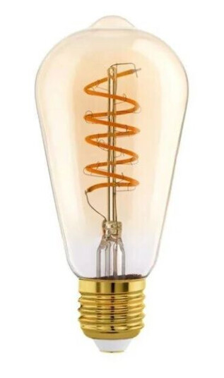 Eglo LED lyspre ST64 Spiral 4W/820 245 lumen amber dimmable E27 Eglo LED lyspre ST64 Spiral 4W/820 245 lumen amber dimmable E27