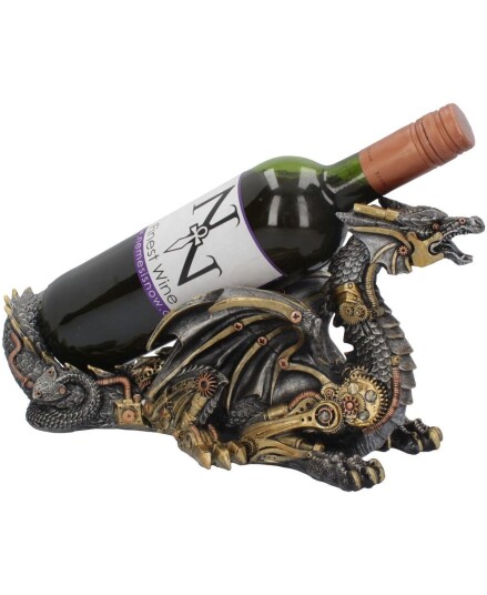 Guardian of the Grapes Steampunk Drage Vinholder 32 cm