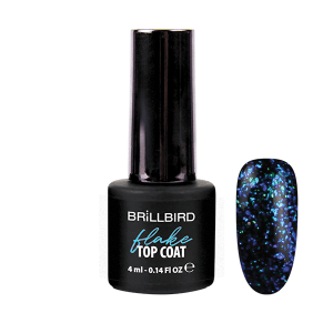 Brillbird Norge Flake Top Coat 4ml Bl Brillbird Norge Flake Top Coat 4ml Bl