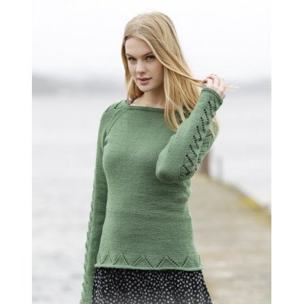 Green Forest by DROPS Design Genser Strikkeoppskrift str S XXXL