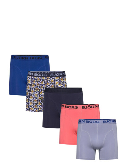 Björn Borg Cotton Stretch Boxer 5P - Multi/patterned - XXL