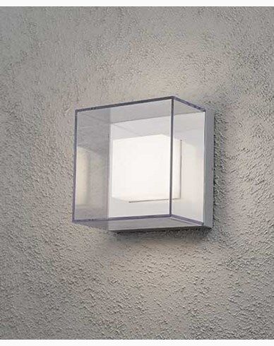 Konstsmide Sanremo vegglampe stor. Klar/aluminium 7925-310 Konstsmide Sanremo vegglampe stor. Klar/aluminium 7925-310