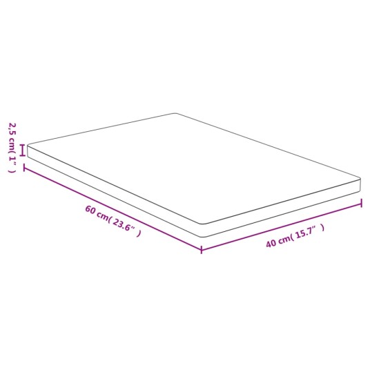  Bordplate 40x60x2,5 cm bambus 352716