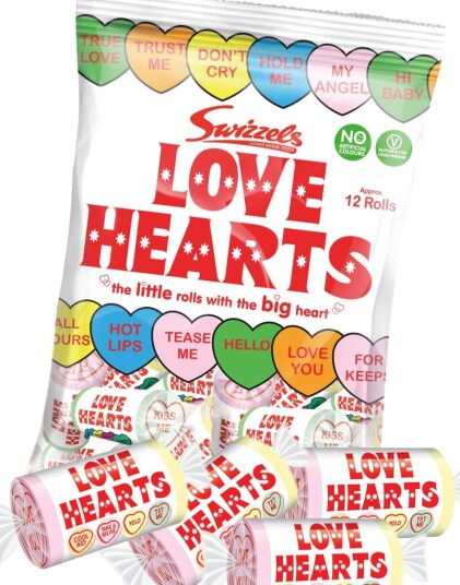 1 pose Swizzels Love Hearts Mini 127 gram
