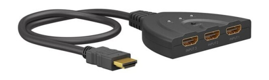 Goobay 3-til-1 HDMI bryter med 4K 30Hz
