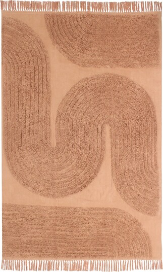 Ryetepper Jovie Natural Cotton Shaggy terrakotta Størrelse: 80 x 250 cm