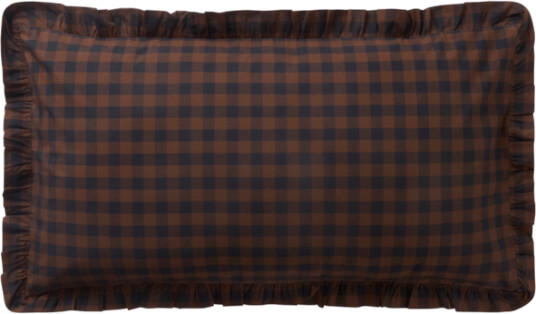 LAUREN FRILL putetrekk med volangen økologisk 90x50 cm Brown/black