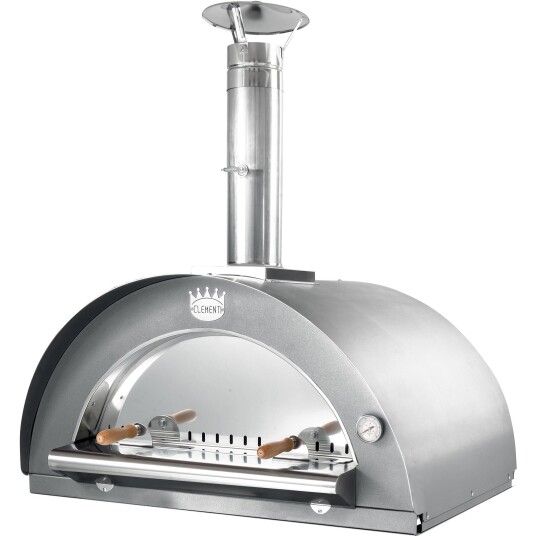 Clementi Family Vedfyrt Pizzaovn 80x60 cm Rustfritt stål