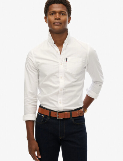Superdry Essentials Oxford Shirt White L