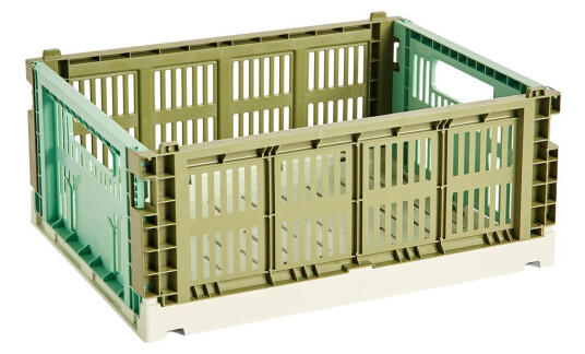 HAY Colour Crate Mix S 17 x 26,5 cm Olive-dark mint