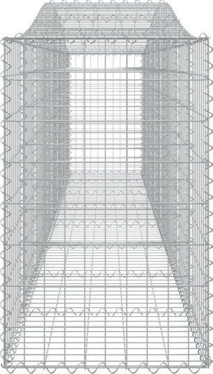 vidaXL Gabionkurver buede 15 stk 400x50x80/100 cm galvanisert jern