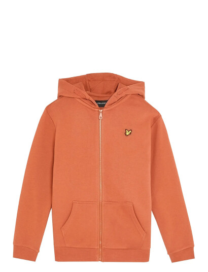 Lyle & Scott Zip Through Hoodie Orange 15-16