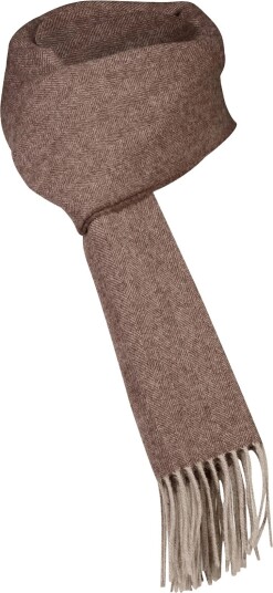 Lindbergh Herringbone Wool Scarf SAND One Size