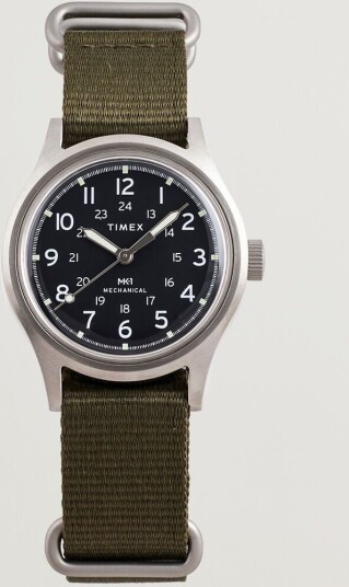 Timex MK1 Hand Wind 36mm Green Black Dial