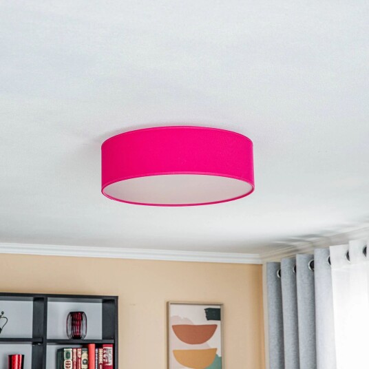 Euluna rulleteppe stofffarge rosa Ø 40 cm
