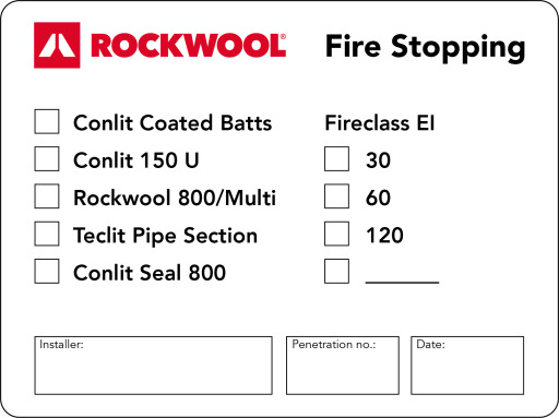 Conlit 100 stk Klistremerker for Hydraulikk - Rockwool Conlit 100 stk Klistremerker for Hydraulikk - Rockwool