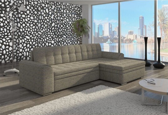Seksjon Eltap Conforti 275x165x78 cm Berlin 01 Grå Høyre