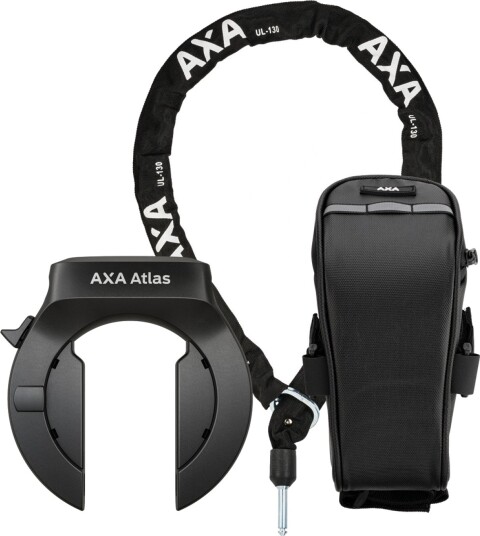 Sykkellås AXA BikeSecurity 52202095CS3 Atlas Retractable + ULC 5,5-130 + bag set