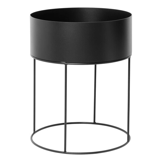 ferm LIVING Plant Box Rund svart ferm LIVING Plant Box Rund svart