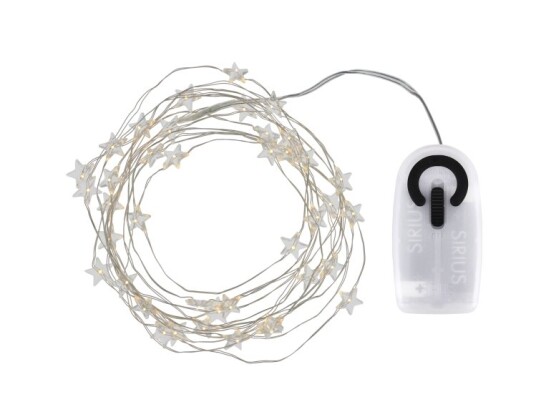 Sirius Home Trille Stjernelyskæde   40 Led Klar/Sølv