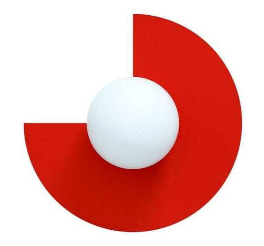 Swedish Ninja - Candy Big Circle 270 S Vegglampe Strawberry Red Swedish Ninja