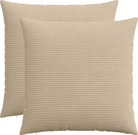 vidaXL Putetrekk 2 pcs HEERLEN Gråbrun 55 x 55 cm cordfløyel