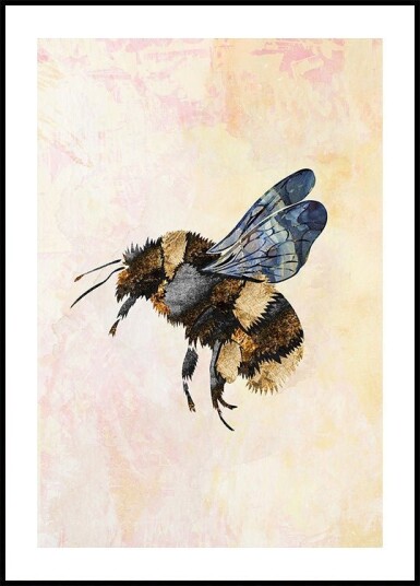 Grunge Watercolour Bee Plakat / 70x100cm Grunge Watercolour Bee Plakat / 70x100cm