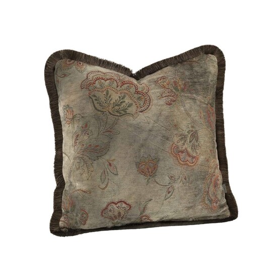 Miralago Flower putetrekk frynser taupe Miralago Flower putetrekk frynser taupe