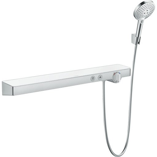 Hansgrohe ShowerTablet Select 700 2 utløp og integr. glasshylle, Krom/Hvit