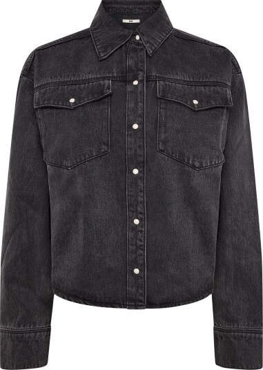 NEUW Blackout Shacket Washed Black BLACK XS