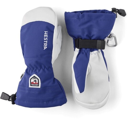 Hestra Juniors' Army Leather Heli Ski Mitt 4, Royal Hestra Juniors' Army Leather Heli Ski Mitt 4, Royal
