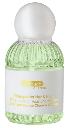 VEGA Shampoo & Dusjgele 2 i 1 V-Touch Classic; 45 ml; Grønn/Hvit; 240 Stykk / Forpakning